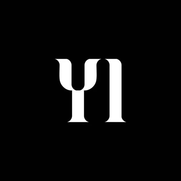 Letter Logo Design Initial Letter Uppercase Monogram Logo White Color — Stock Vector