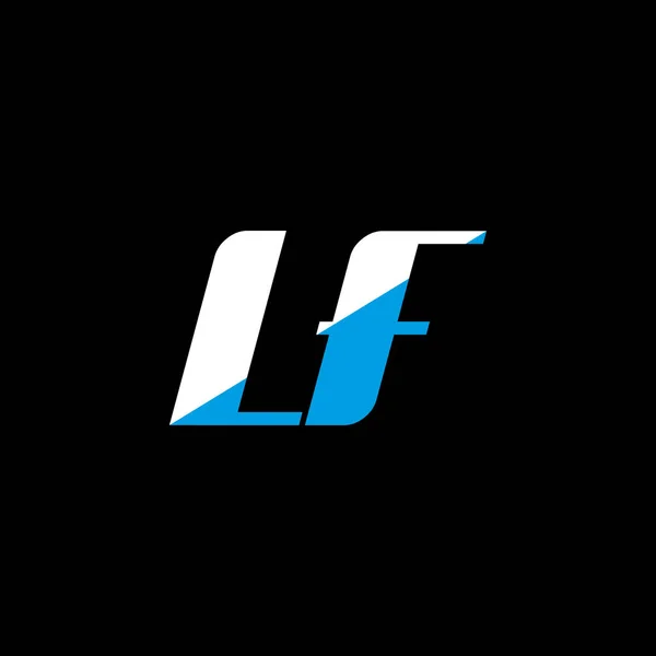 Letter Logo Design Black Background Creative Initials Letter Logo Concept — Stock Vector