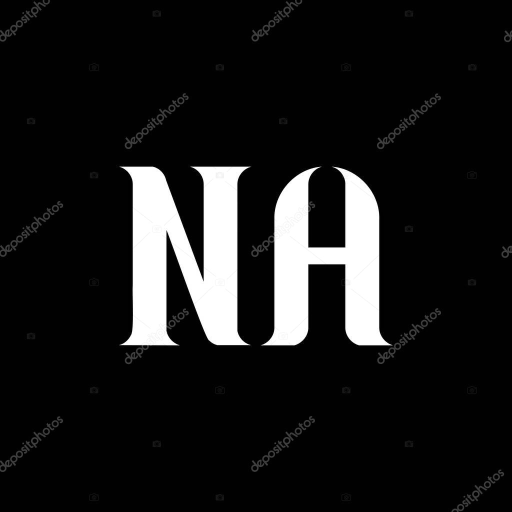 NA N A letter logo design. Initial letter NA uppercase monogram ...