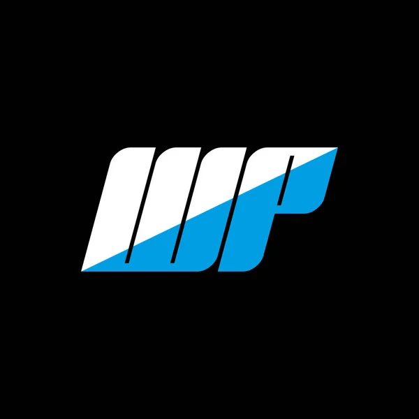 Logo Czarnym Tle Twórcze Inicjały Koncepcja Logo Litery Projekt Ikony — Wektor stockowy