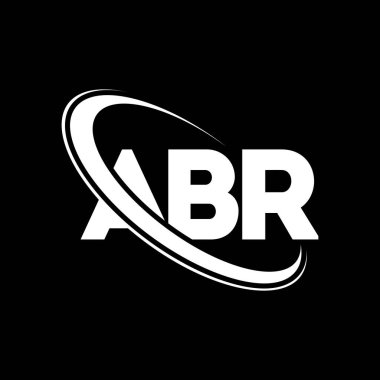 ABR logo. A B R design. White ABR letter. ABR/A B R letter logo design. Initial letter ABR linked circle uppercase monogram logo.	