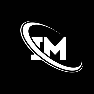 IM logo. I M design. White IM letter. IM/I M letter logo design. Initial letter IM linked circle uppercase monogram logo.	