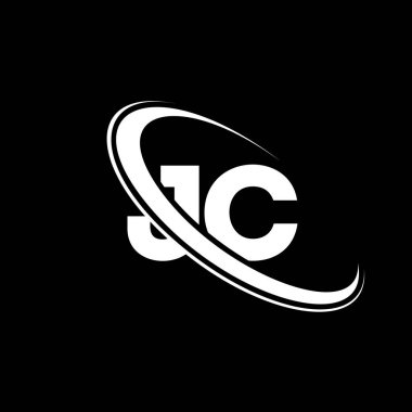 JC logo. J C design. White JC letter. JC/J C letter logo design. Initial letter JC linked circle uppercase monogram logo.	