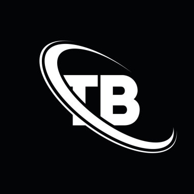 TB logo. T B design. White TB letter. TB/T B letter logo design. Initial letter TB linked circle uppercase monogram logo.	