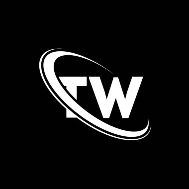 TW logo. T W design. White TW letter. TW/T W letter logo design. Initial letter TW linked circle uppercase monogram logo.	