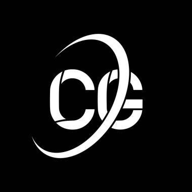 CG logo. C G design. White CG letter. CG/C G letter logo design. Initial letter CG linked circle uppercase monogram logo.	
