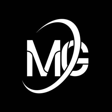 MG logo. M G design. White MG letter. MG/M G letter logo design. Initial letter MG linked circle uppercase monogram logo.	