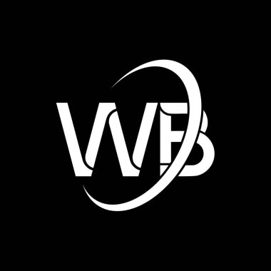 WB logo. W B design. White WB letter. WB/W B letter logo design. Initial letter WB linked circle uppercase monogram logo.	