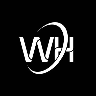 WH logo. W H design. White WH letter. WH/W H letter logo design. Initial letter WH linked circle uppercase monogram logo.	