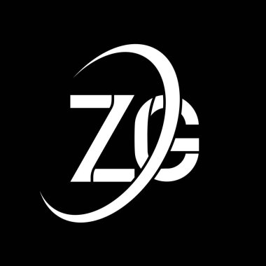 ZG logo. Z G design. White ZG letter. ZG/Z G letter logo design. Initial letter ZG linked circle uppercase monogram logo.	