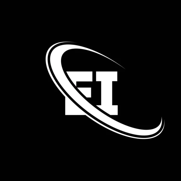 Logo Design White Letter Letter Logo Design Initial Letter Linked — Stok Vektör