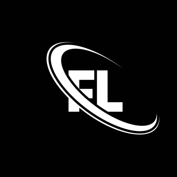 Logo Design White Letter Letter Logo Design Initial Letter Linked — Archivo Imágenes Vectoriales