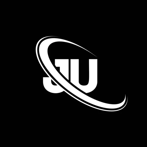 Logo Design White Letter Letter Logo Design Initial Letter Linked — Stock vektor