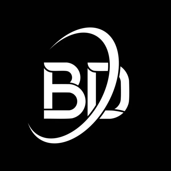 BD logo. B D design. White BD letter. BD/B D letter logo design. Initial letter BD linked circle uppercase monogram logo.	