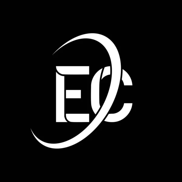 Logo Design White Letter Letter Logo Design Initial Letter Linked — Vetor de Stock
