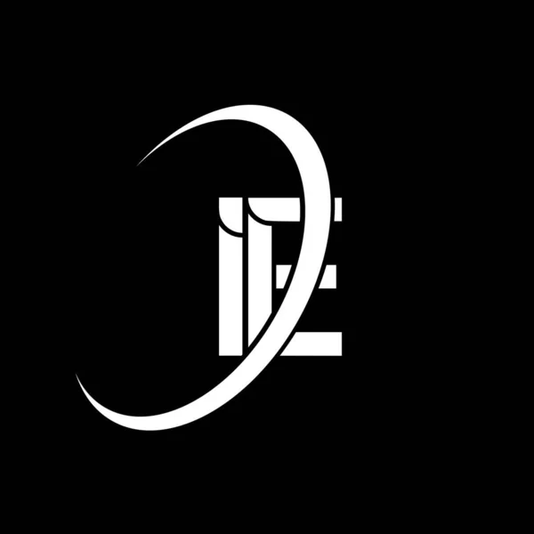Logo Design White Letter Letter Logo Design Initial Letter Linked — Wektor stockowy