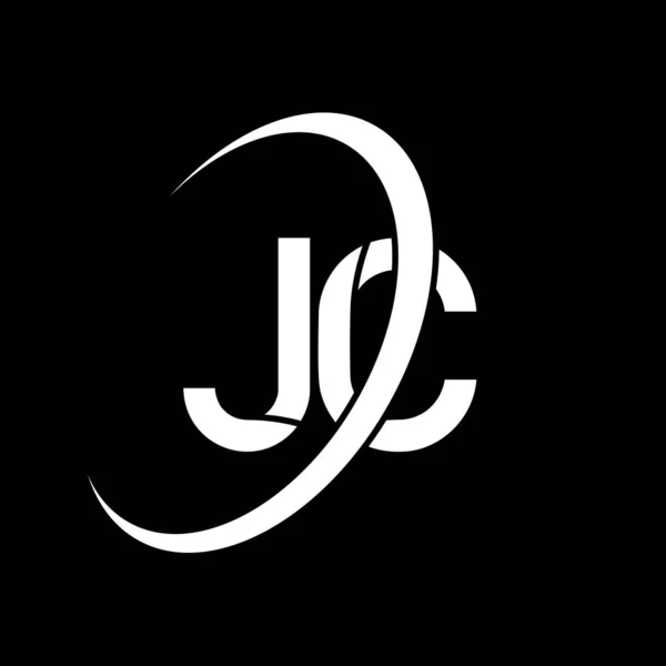 Logo Design White Letter Letter Logo Design Initial Letter Linked — Vettoriale Stock