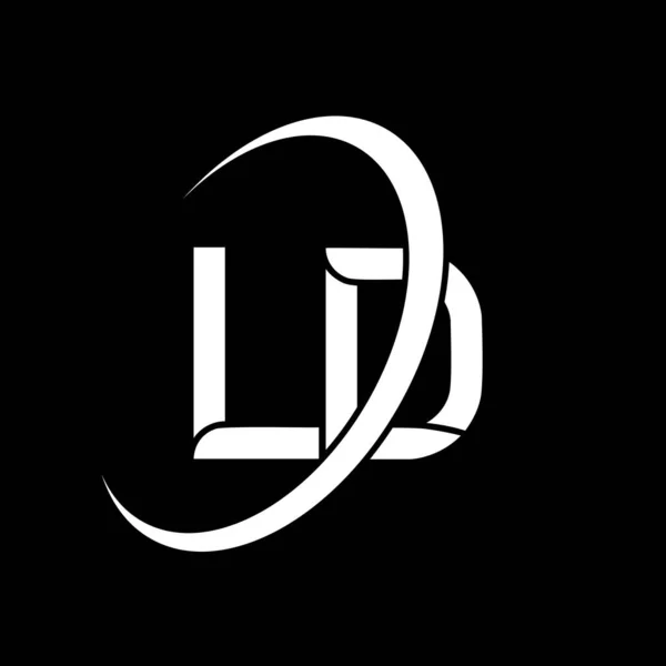 Logo Design White Letter Letter Logo Design Initial Letter Linked — Stock vektor