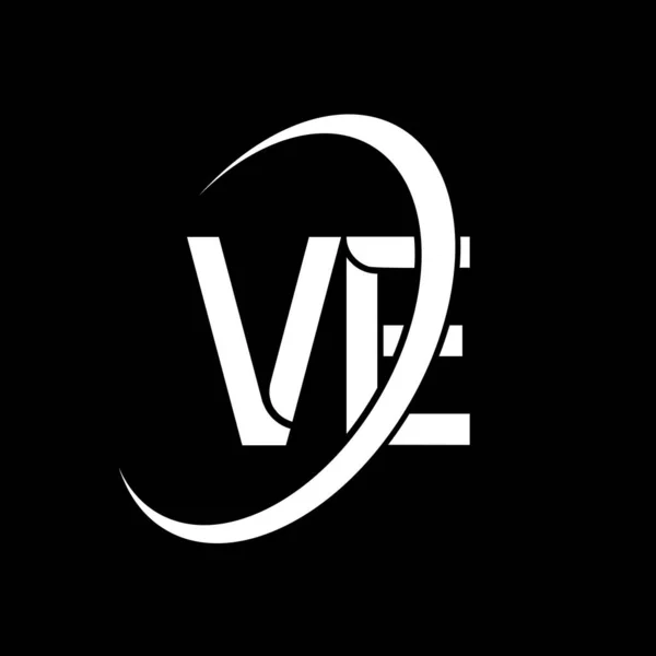 Logo Design White Letter Letter Logo Design Initial Letter Linked — Stock Vector