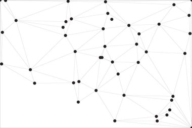 Pankart tasarımı için genel ağ bağlantısı arkaplanı. Noktaları ve çizgileri birleştiren soyut çizgi arkaplanı. Ağ Bağlantısı, çokgen sosyal ağ iletişimi. İnternet teknolojisi.