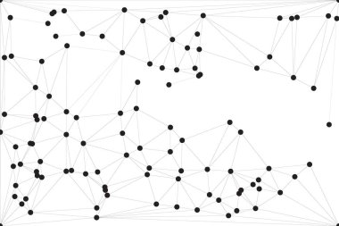Pankart tasarımı için genel ağ bağlantısı arkaplanı. Noktaları ve çizgileri birleştiren soyut çizgi arkaplanı. Ağ Bağlantısı, çokgen sosyal ağ iletişimi. İnternet teknolojisi.