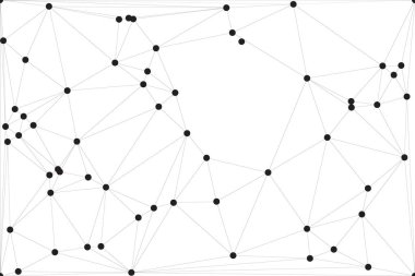 Pankart tasarımı için genel ağ bağlantısı arkaplanı. Noktaları ve çizgileri birleştiren soyut çizgi arkaplanı. Ağ Bağlantısı, çokgen sosyal ağ iletişimi. İnternet teknolojisi.