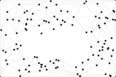 Pankart tasarımı için genel ağ bağlantısı arkaplanı. Noktaları ve çizgileri birleştiren soyut çizgi arkaplanı. Ağ Bağlantısı, çokgen sosyal ağ iletişimi. İnternet teknolojisi.