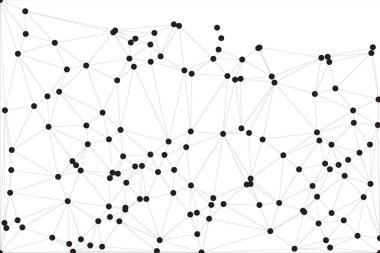 Pankart tasarımı için genel ağ bağlantısı arkaplanı. Noktaları ve çizgileri birleştiren soyut çizgi arkaplanı. Ağ Bağlantısı, çokgen sosyal ağ iletişimi. İnternet teknolojisi.