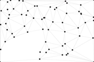 Pankart tasarımı için genel ağ bağlantısı arkaplanı. Noktaları ve çizgileri birleştiren soyut çizgi arkaplanı. Ağ Bağlantısı, çokgen sosyal ağ iletişimi. İnternet teknolojisi.