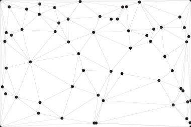 Pankart tasarımı için genel ağ bağlantısı arkaplanı. Noktaları ve çizgileri birleştiren soyut çizgi arkaplanı. Ağ Bağlantısı, çokgen sosyal ağ iletişimi. İnternet teknolojisi.