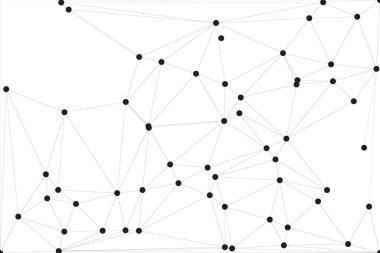 Pankart tasarımı için genel ağ bağlantısı arkaplanı. Noktaları ve çizgileri birleştiren soyut çizgi arkaplanı. Ağ Bağlantısı, çokgen sosyal ağ iletişimi. İnternet teknolojisi.