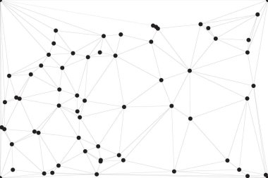 Pankart tasarımı için genel ağ bağlantısı arkaplanı. Noktaları ve çizgileri birleştiren soyut çizgi arkaplanı. Ağ Bağlantısı, çokgen sosyal ağ iletişimi. İnternet teknolojisi.