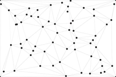 Pankart tasarımı için genel ağ bağlantısı arkaplanı. Noktaları ve çizgileri birleştiren soyut çizgi arkaplanı. Ağ Bağlantısı, çokgen sosyal ağ iletişimi. İnternet teknolojisi.