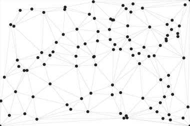 Pankart tasarımı için genel ağ bağlantısı arkaplanı. Noktaları ve çizgileri birleştiren soyut çizgi arkaplanı. Ağ Bağlantısı, çokgen sosyal ağ iletişimi. İnternet teknolojisi.