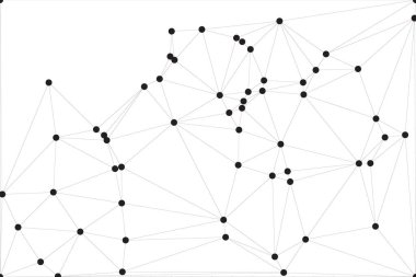 Pankart tasarımı için genel ağ bağlantısı arkaplanı. Noktaları ve çizgileri birleştiren soyut çizgi arkaplanı. Ağ Bağlantısı, çokgen sosyal ağ iletişimi. İnternet teknolojisi.