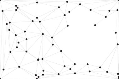 Pankart tasarımı için genel ağ bağlantısı arkaplanı. Noktaları ve çizgileri birleştiren soyut çizgi arkaplanı. Ağ Bağlantısı, çokgen sosyal ağ iletişimi. İnternet teknolojisi.