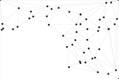 Pankart tasarımı için genel ağ bağlantısı arkaplanı. Noktaları ve çizgileri birleştiren soyut çizgi arkaplanı. Ağ Bağlantısı, çokgen sosyal ağ iletişimi. İnternet teknolojisi.