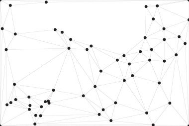 Pankart tasarımı için genel ağ bağlantısı arkaplanı. Noktaları ve çizgileri birleştiren soyut çizgi arkaplanı. Ağ Bağlantısı, çokgen sosyal ağ iletişimi. İnternet teknolojisi.