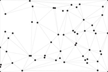 Pankart tasarımı için genel ağ bağlantısı arkaplanı. Noktaları ve çizgileri birleştiren soyut çizgi arkaplanı. Ağ Bağlantısı, çokgen sosyal ağ iletişimi. İnternet teknolojisi.