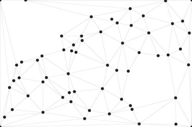 Pankart tasarımı için genel ağ bağlantısı arkaplanı. Noktaları ve çizgileri birleştiren soyut çizgi arkaplanı. Ağ Bağlantısı, çokgen sosyal ağ iletişimi. İnternet teknolojisi.