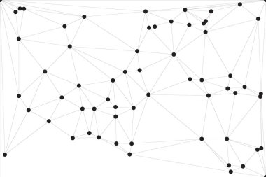 Pankart tasarımı için genel ağ bağlantısı arkaplanı. Noktaları ve çizgileri birleştiren soyut çizgi arkaplanı. Ağ Bağlantısı, çokgen sosyal ağ iletişimi. İnternet teknolojisi.