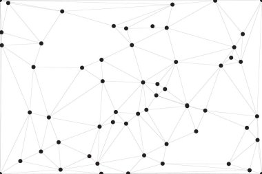 Pankart tasarımı için genel ağ bağlantısı arkaplanı. Noktaları ve çizgileri birleştiren soyut çizgi arkaplanı. Ağ Bağlantısı, çokgen sosyal ağ iletişimi. İnternet teknolojisi.