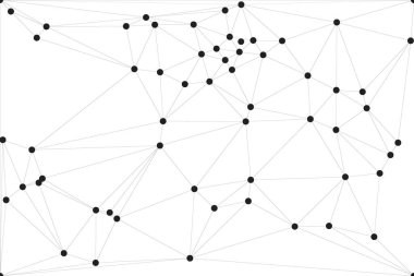 Pankart tasarımı için genel ağ bağlantısı arkaplanı. Noktaları ve çizgileri birleştiren soyut çizgi arkaplanı. Ağ Bağlantısı, çokgen sosyal ağ iletişimi. İnternet teknolojisi.