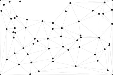 Pankart tasarımı için genel ağ bağlantısı arkaplanı. Noktaları ve çizgileri birleştiren soyut çizgi arkaplanı. Ağ Bağlantısı, çokgen sosyal ağ iletişimi. İnternet teknolojisi.