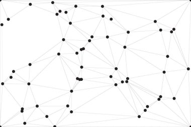 Pankart tasarımı için genel ağ bağlantısı arkaplanı. Noktaları ve çizgileri birleştiren soyut çizgi arkaplanı. Ağ Bağlantısı, çokgen sosyal ağ iletişimi. İnternet teknolojisi.