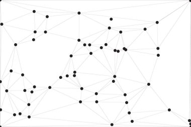 Pankart tasarımı için genel ağ bağlantısı arkaplanı. Noktaları ve çizgileri birleştiren soyut çizgi arkaplanı. Ağ Bağlantısı, çokgen sosyal ağ iletişimi. İnternet teknolojisi.