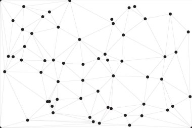 Pankart tasarımı için genel ağ bağlantısı arkaplanı. Noktaları ve çizgileri birleştiren soyut çizgi arkaplanı. Ağ Bağlantısı, çokgen sosyal ağ iletişimi. İnternet teknolojisi.