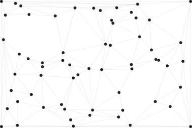 Pankart tasarımı için genel ağ bağlantısı arkaplanı. Noktaları ve çizgileri birleştiren soyut çizgi arkaplanı. Ağ Bağlantısı, çokgen sosyal ağ iletişimi. İnternet teknolojisi.