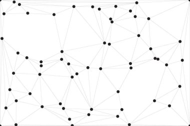 Pankart tasarımı için genel ağ bağlantısı arkaplanı. Noktaları ve çizgileri birleştiren soyut çizgi arkaplanı. Ağ Bağlantısı, çokgen sosyal ağ iletişimi. İnternet teknolojisi.