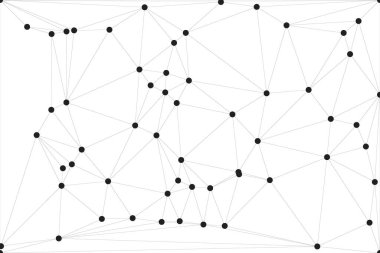 Pankart tasarımı için genel ağ bağlantısı arkaplanı. Noktaları ve çizgileri birleştiren soyut çizgi arkaplanı. Ağ Bağlantısı, çokgen sosyal ağ iletişimi. İnternet teknolojisi.